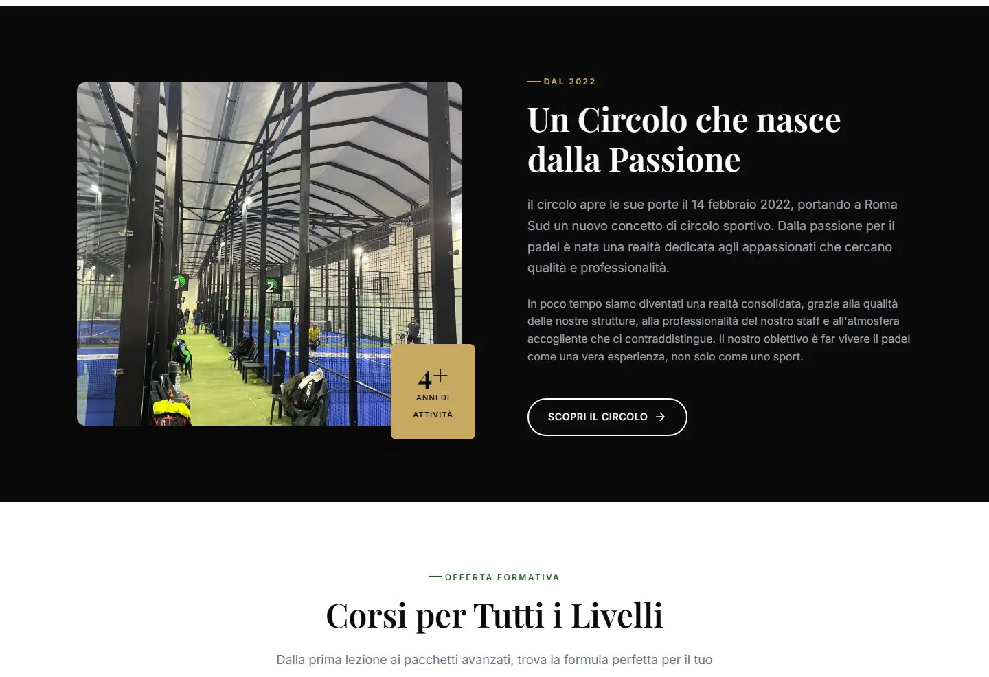 Un circolo sportivo, Roma